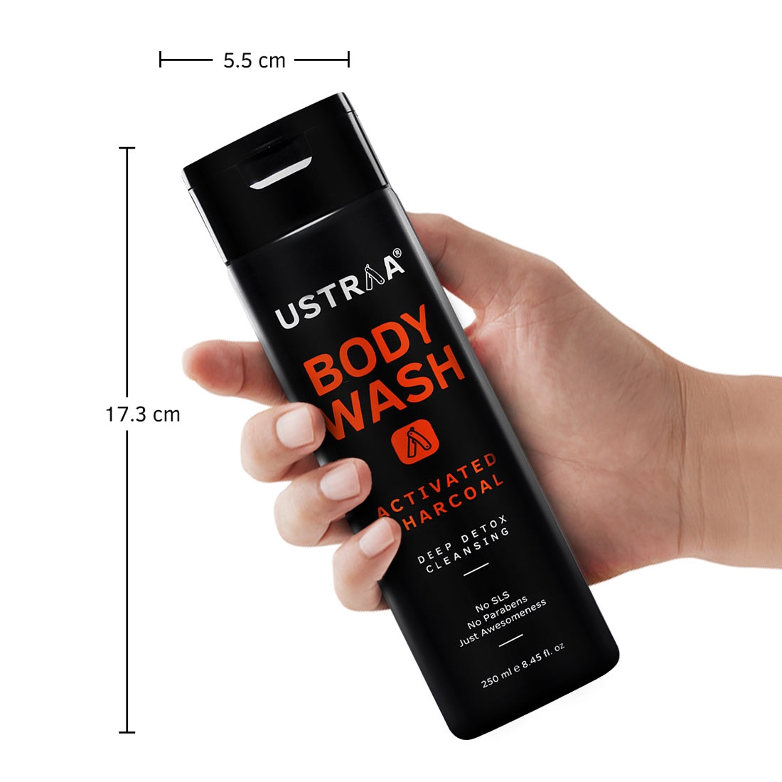 Ustraa | Ustraa Body Wash-Activated Charcol 250 ml (Pack Of 2) 6