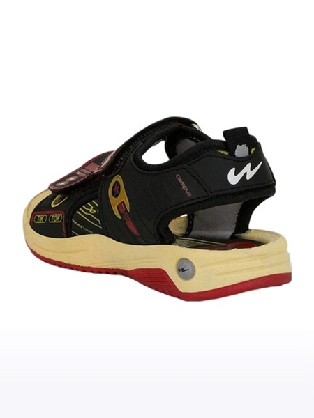 Campus Shoes | Boys Black SL 210 Sandal 2