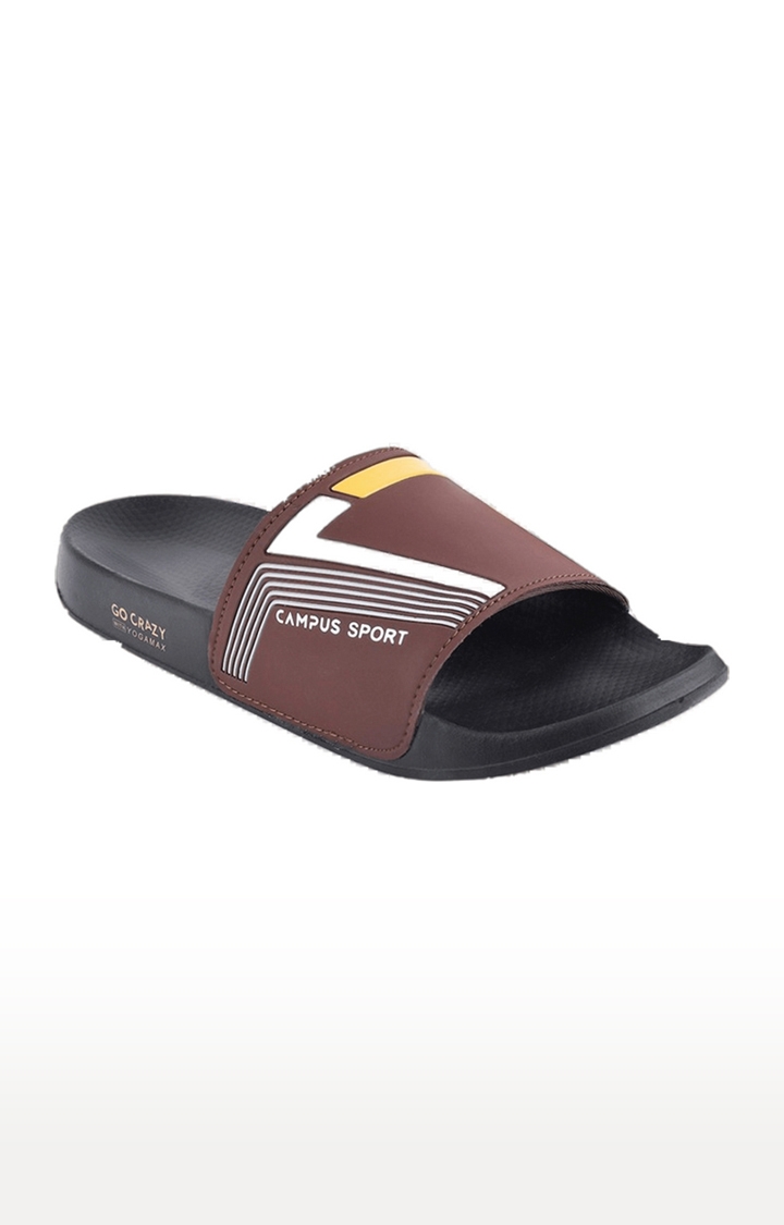 Campus Shoes | Men's Sl-432 Brown Synthetic Flip Flops 0