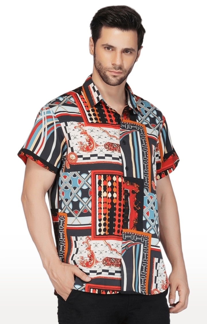 SLAY | Men's Multi Printed Polyester Casual Shirts