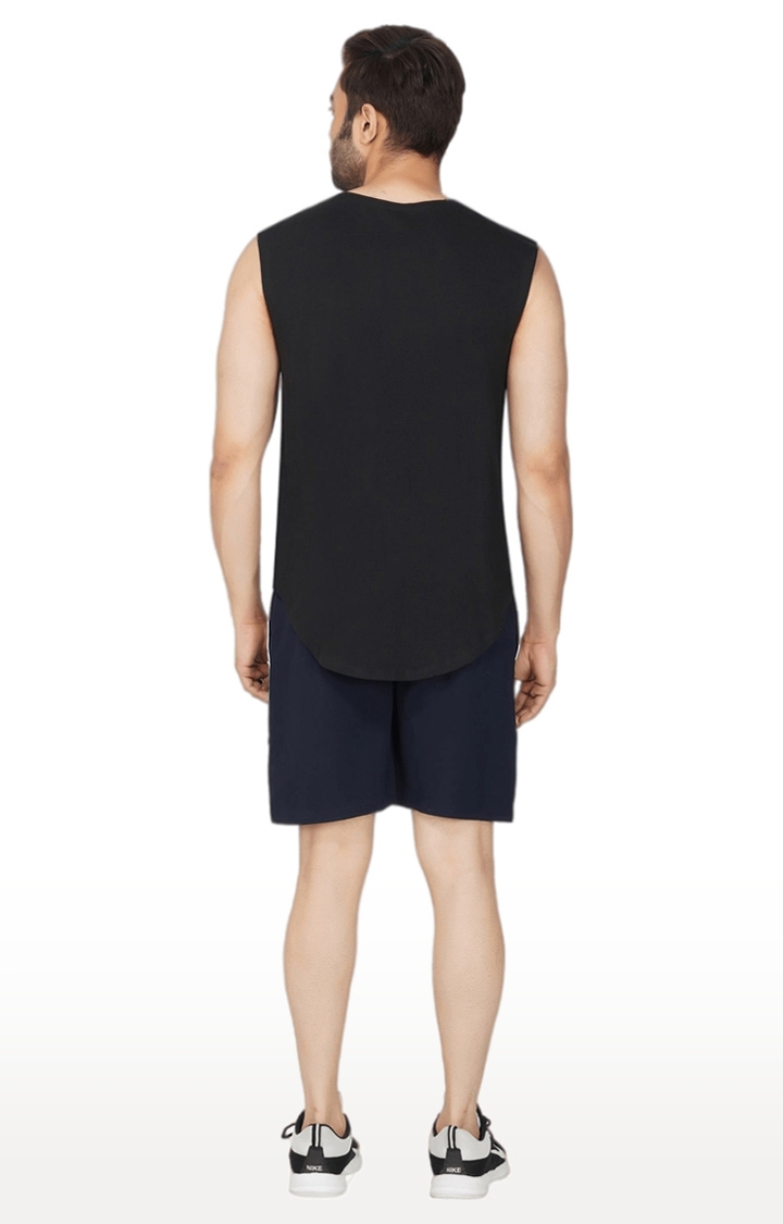 Men's Navy Blue Polyester Soild Activewear Shorts