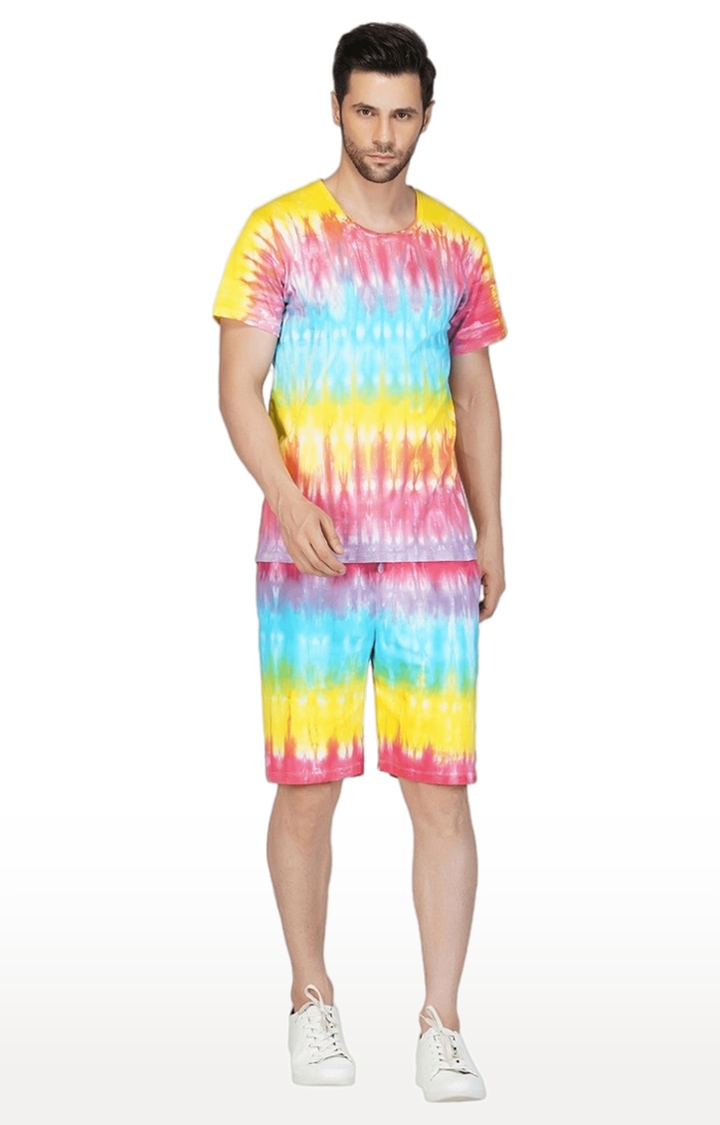 SLAY | Men's Multi Tie Dye Polyester Regular T-Shirts