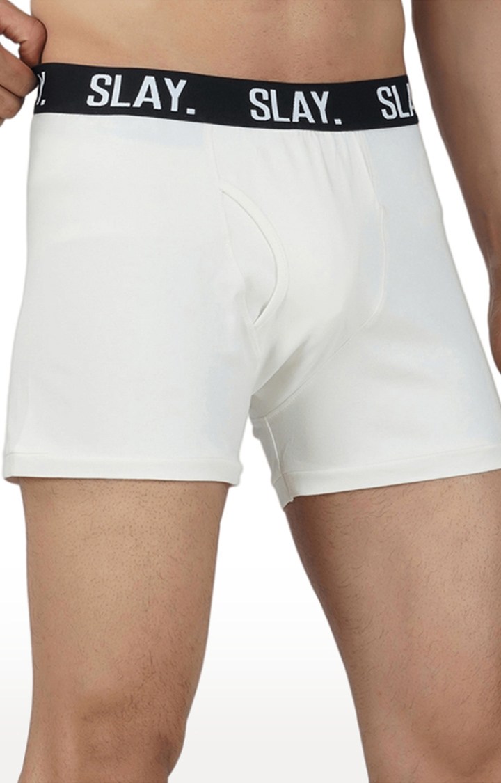 Men's White Underwear Trunks