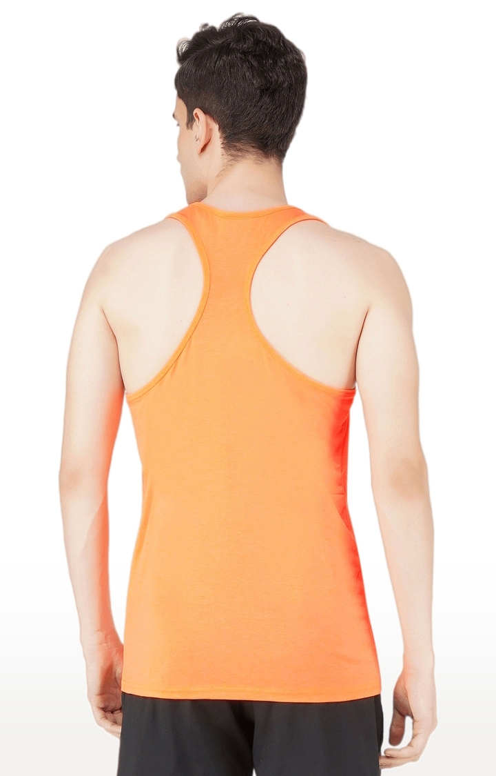 Sport Men's Neon Orange Printed Vest