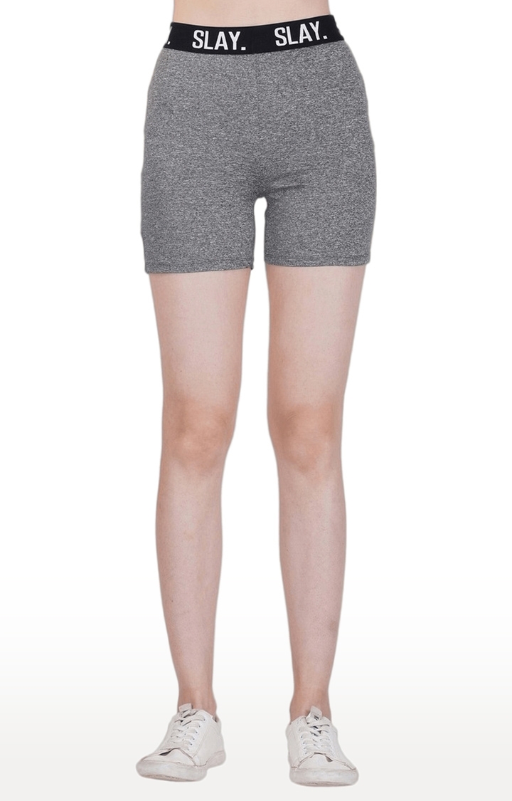 Women's Grey Solid Cotton Co-ords