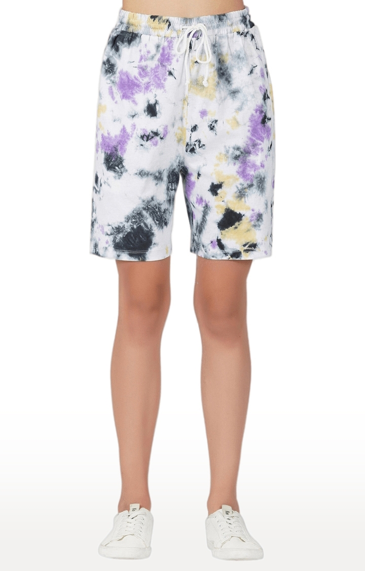 SLAY | Women's Multi Viscose Tie Dye Shorts