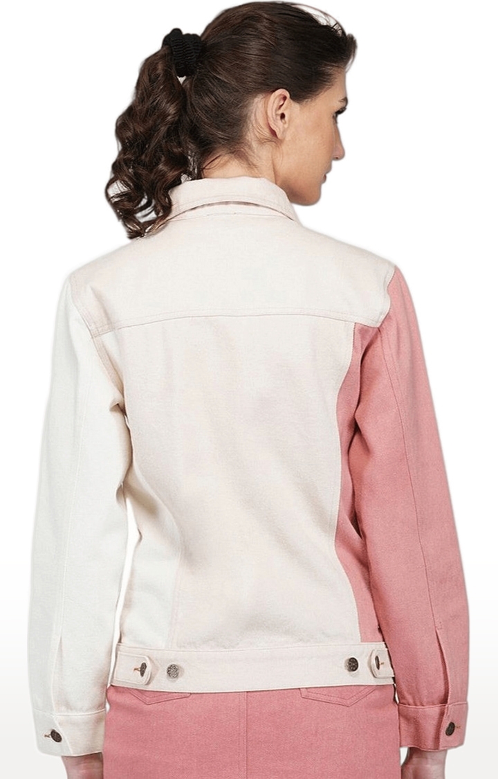 Women's Multi Colourblock Cotton Denim Jackets