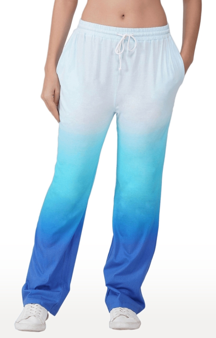 Women's Ombre Lycra Regular Casual Pants