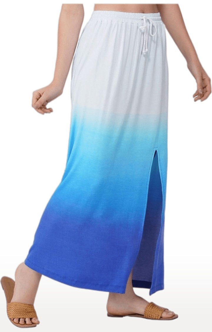 Women's Ombre Denim Tie Dye Skirts