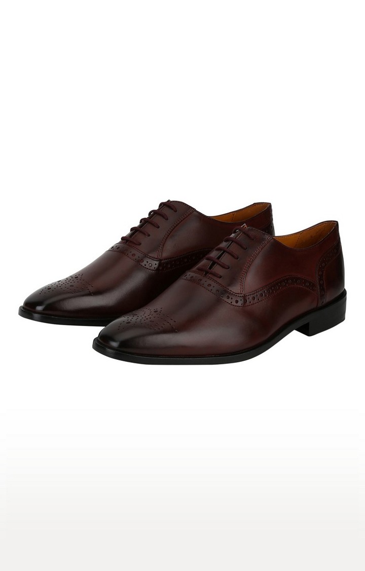 Cherry colour formal shoes discount