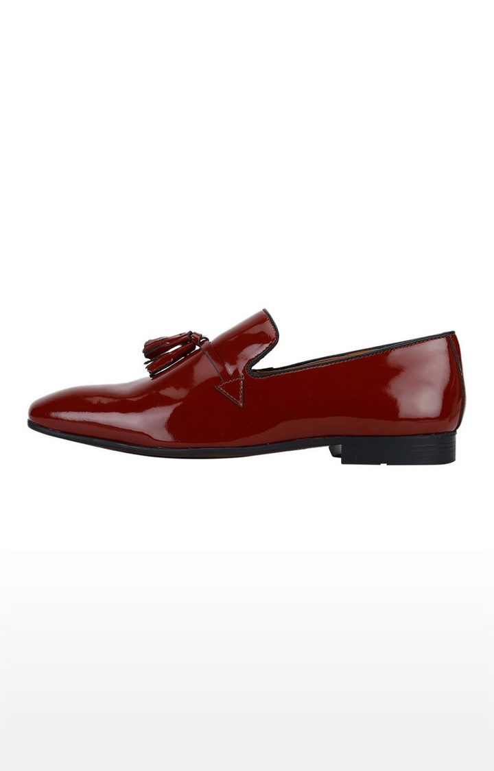 DEL MONDO | Del Mondo Genuine Leather Red Tan & Black Colour Tazzle Slipon Loafer Shoe For Mens 2