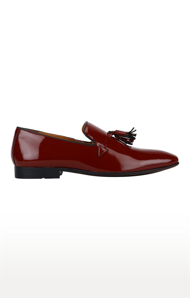DEL MONDO | Del Mondo Genuine Leather Red Tan & Black Colour Tazzle Slipon Loafer Shoe For Mens 1