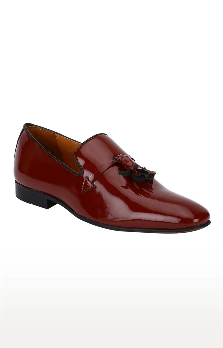 DEL MONDO | Del Mondo Genuine Leather Red Tan & Black Colour Tazzle Slipon Loafer Shoe For Mens 0