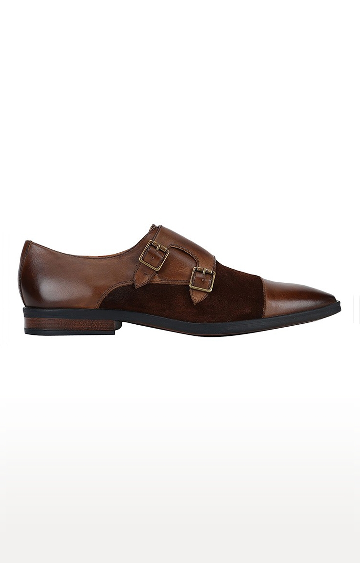 DEL MONDO | Del Mondo Genuine Leather Bordo Colour Lace Up Brogue Shoe For Mens 2
