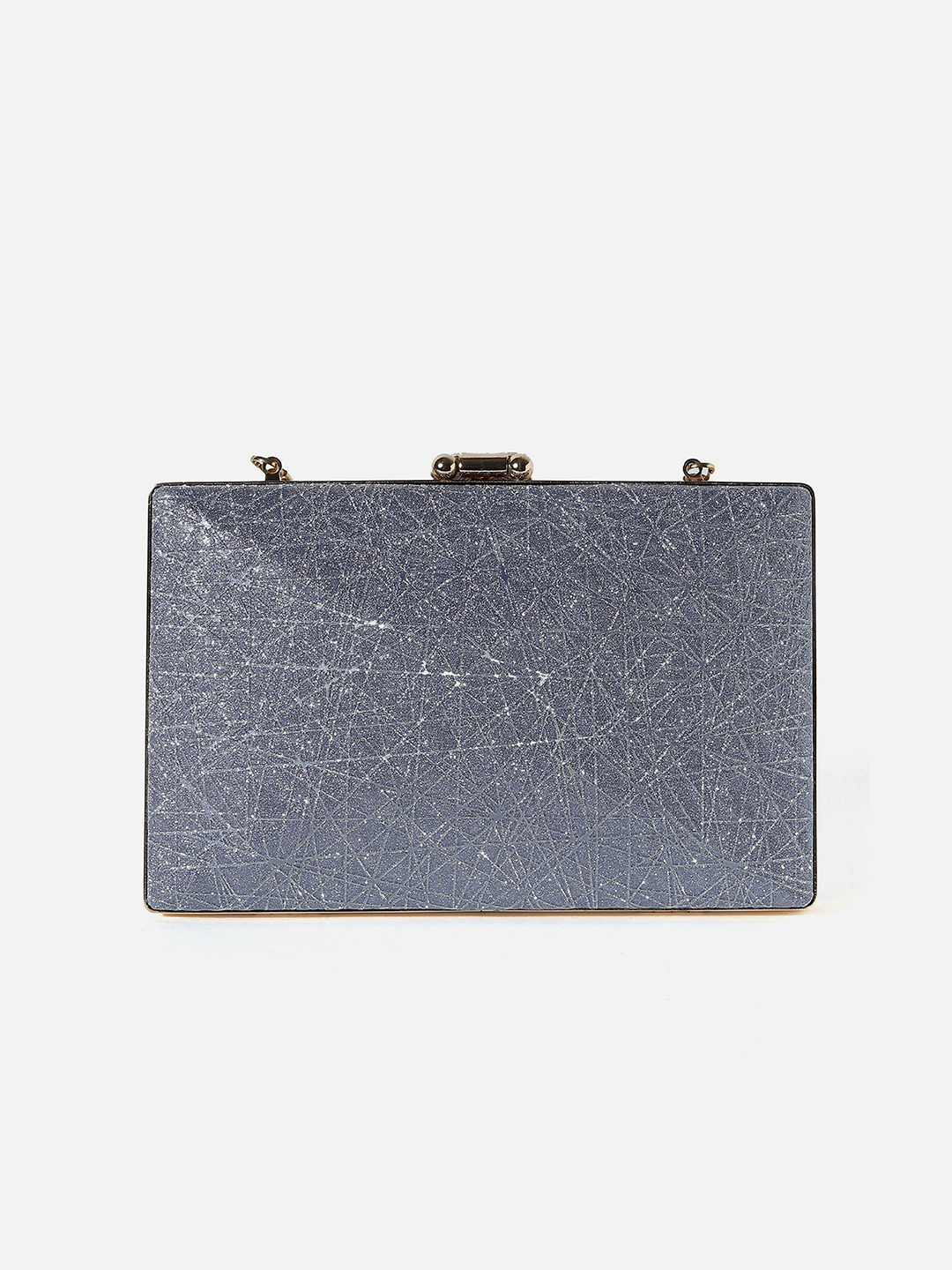 Haute Sauce By Campus Sutra Silver Leather Clutch Bags