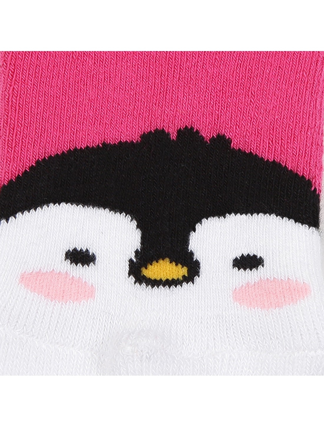 Soxytoes | Soxytoes Penguin Cotton Crew Length Pink Kids Socks-Age (2-4 Years) 2