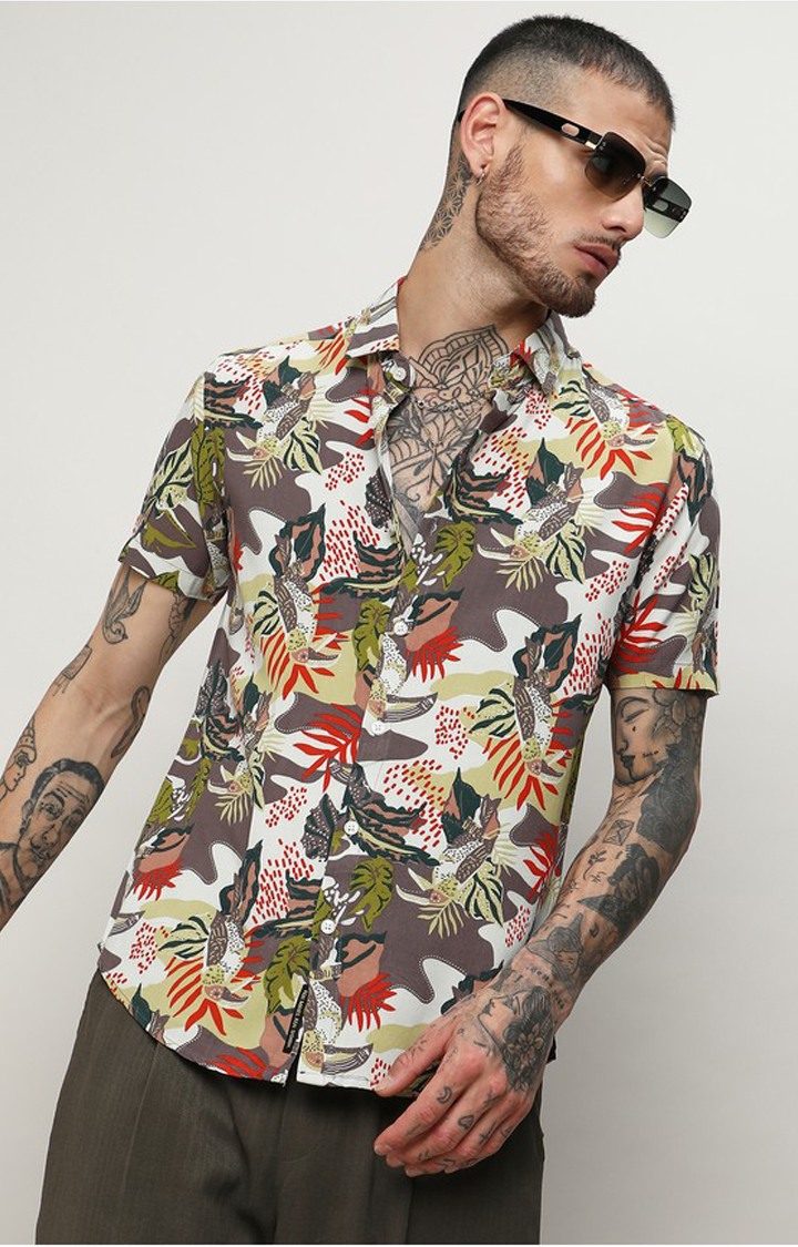 Men's Multicolor Printed Casual Shirts