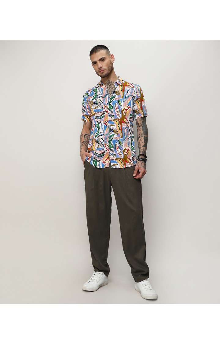 Men's Multicolor Printed Casual Shirts