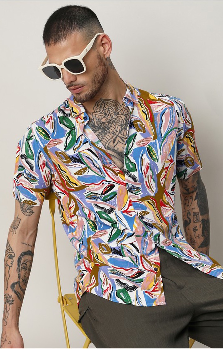 Men's Multicolor Printed Casual Shirts