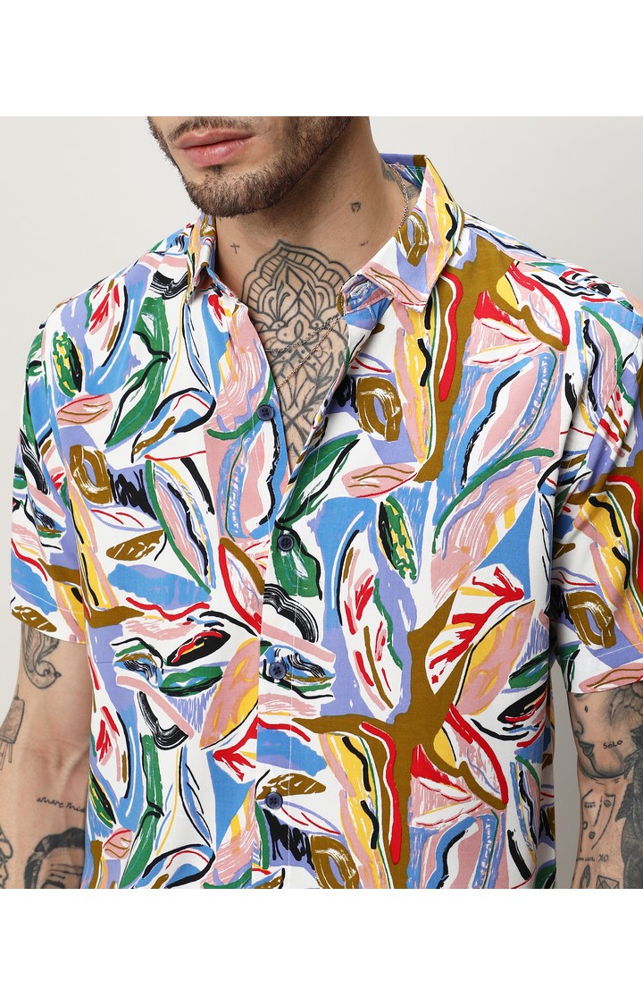 Men's Multicolor Printed Casual Shirts