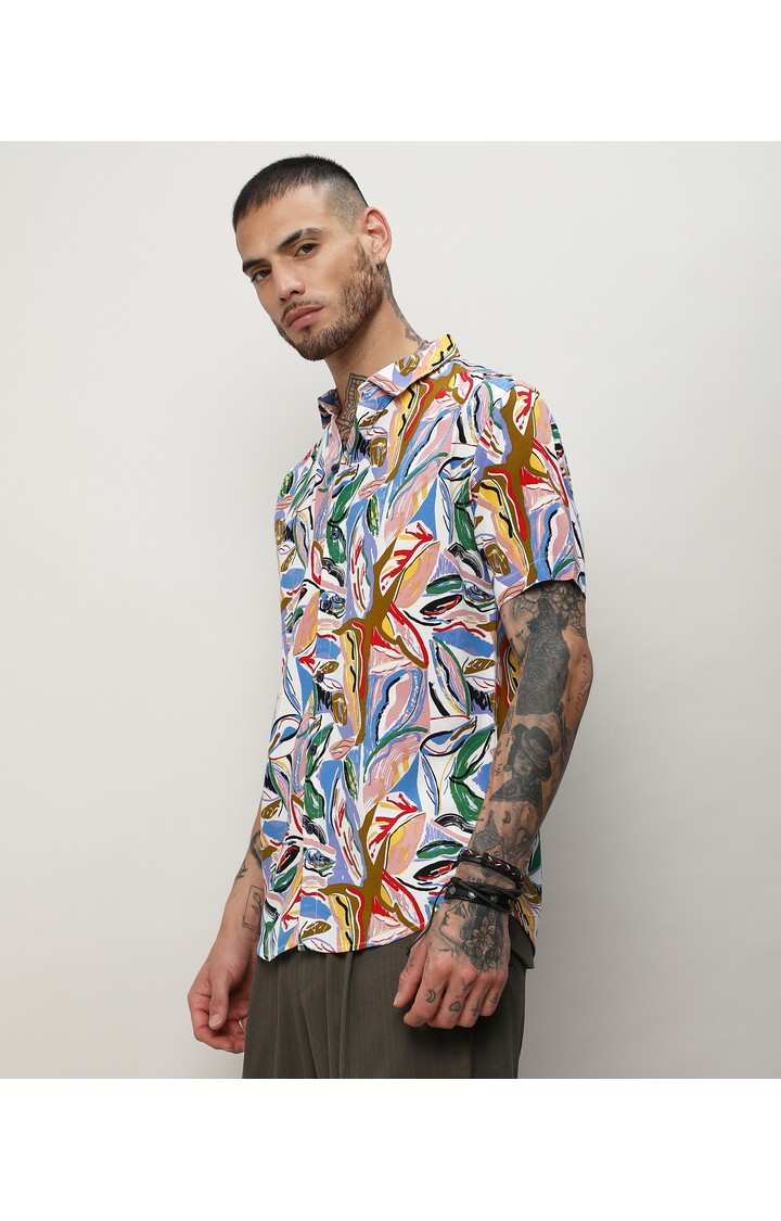 Men's Multicolor Printed Casual Shirts