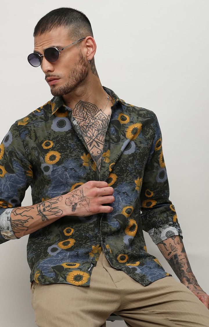 Men's Multicolor Printed Casual Shirts