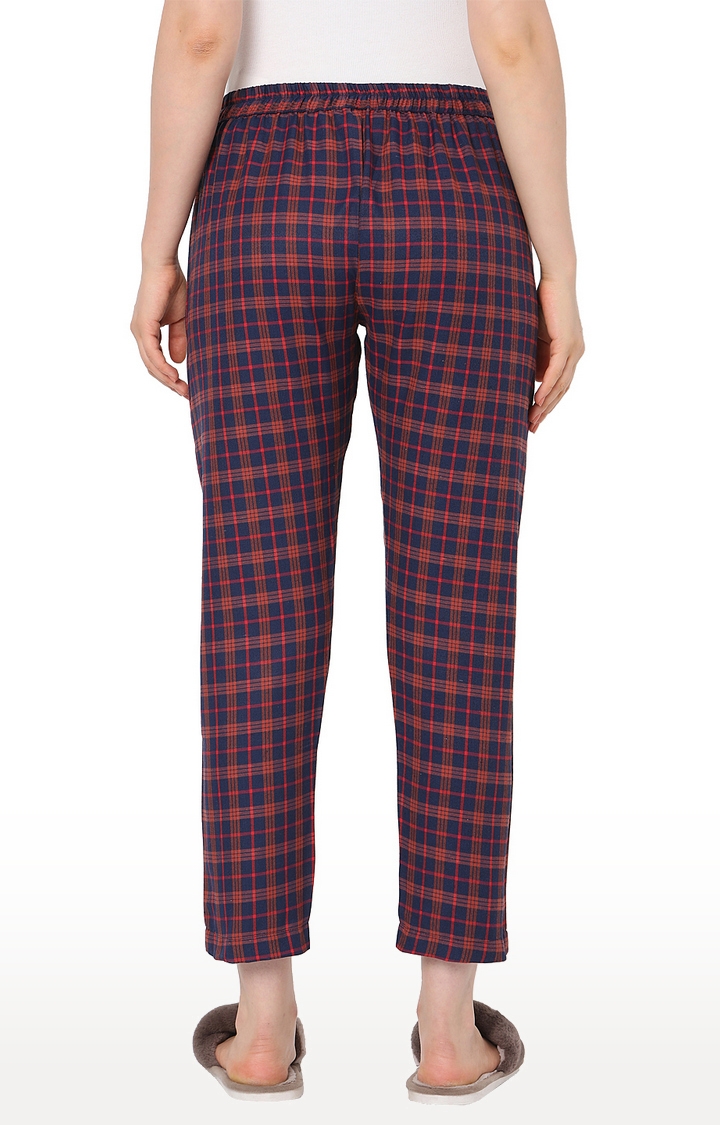 Smarty Pants | Red Checked Tapered Formal Trousers 5