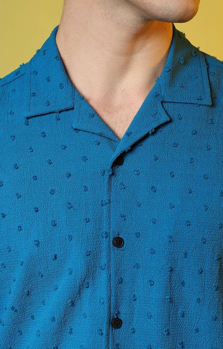 Men's Green Solid Casual Shirts