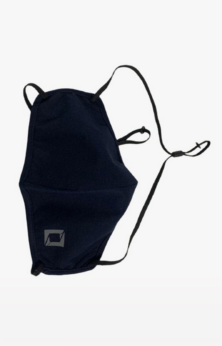 SOC PERFORMANCE | Navy Blue Reusable Protective Mask With Adjustable Bands 2