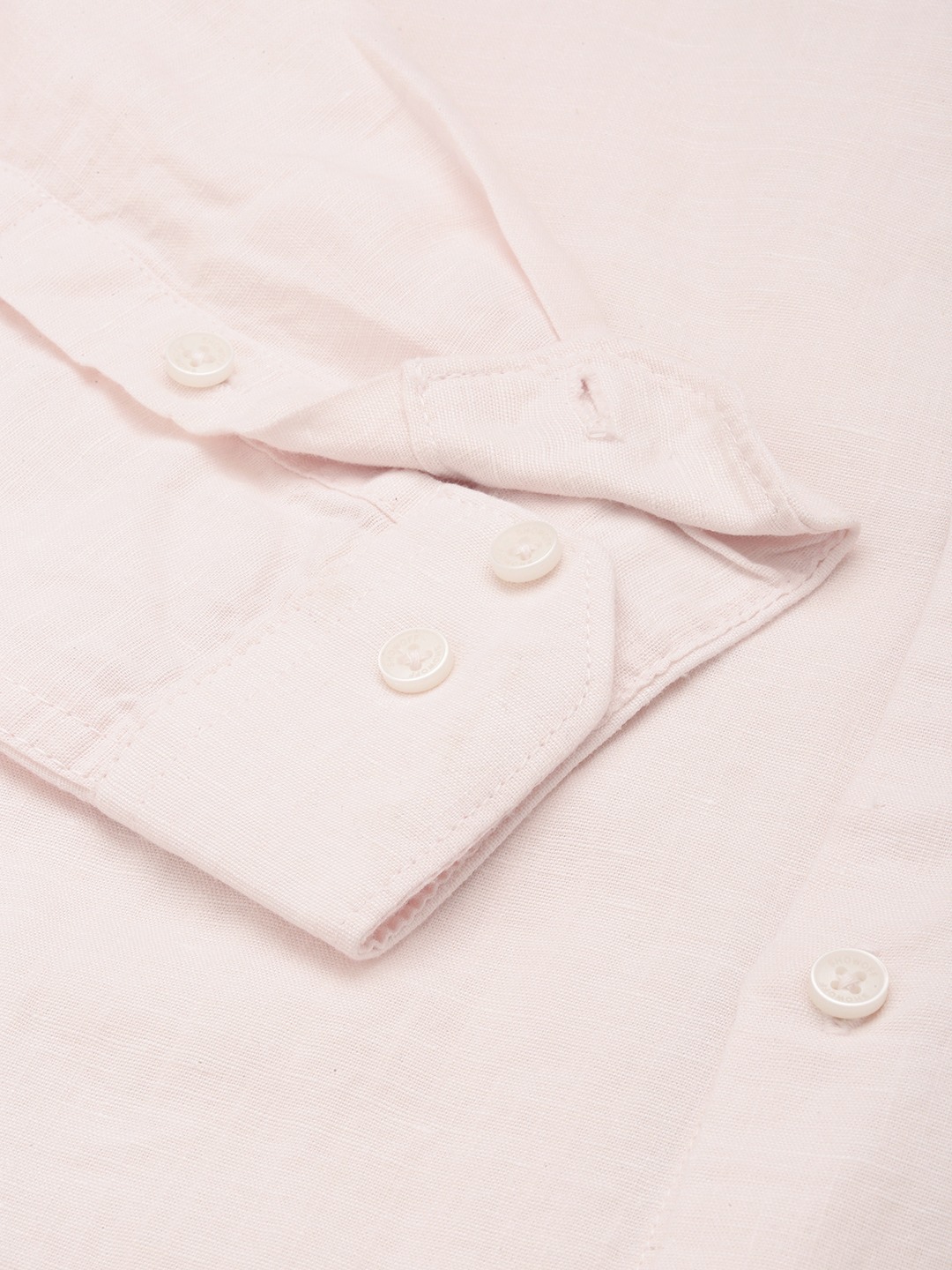 SHOWOFF Men's Spread Collar Solid Cream Classic Shirt