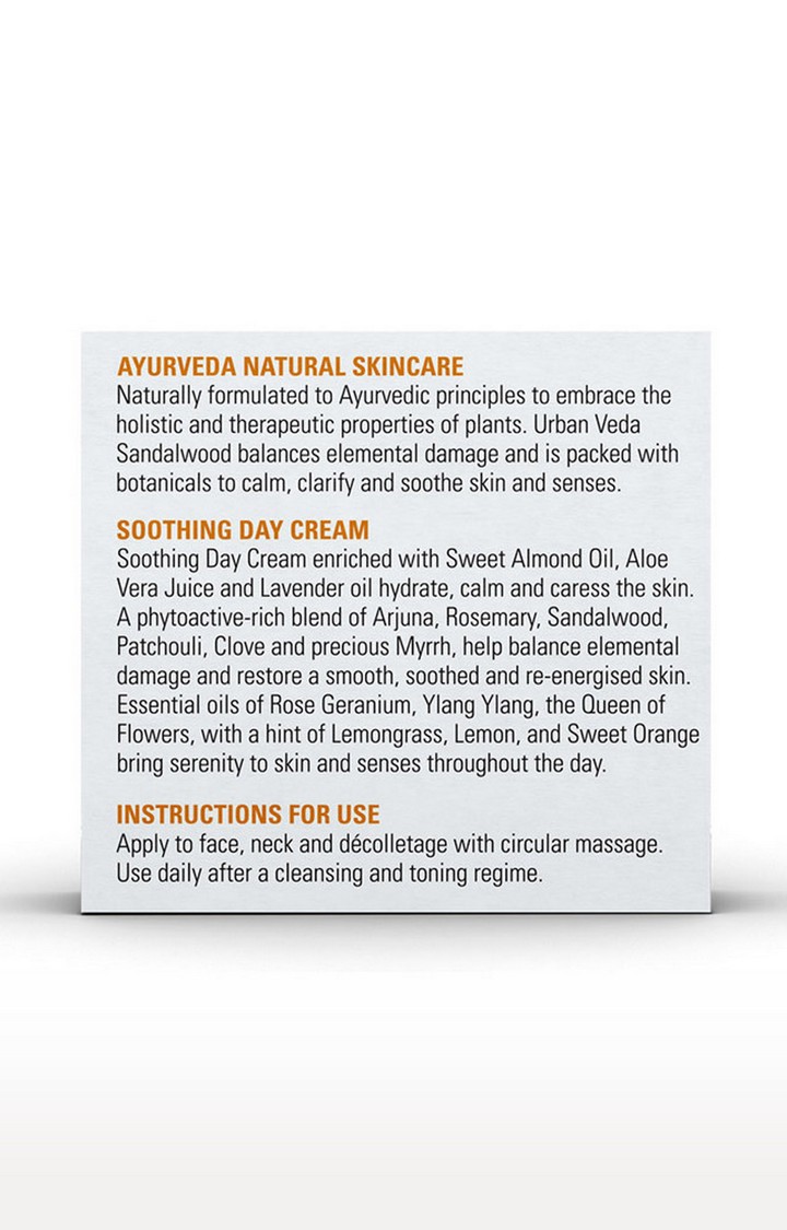Urban Veda Soothing Sandalwood Day Cream, 50ml
