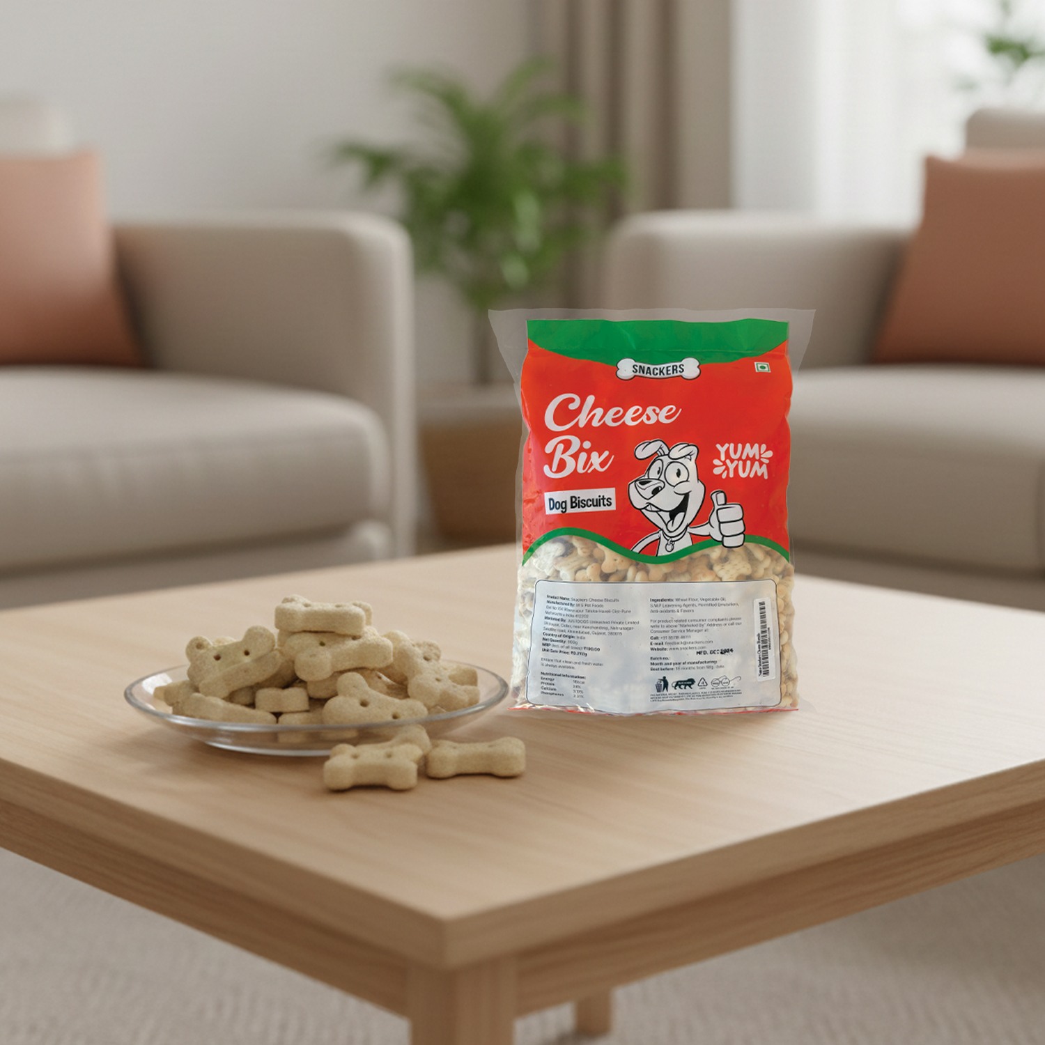 Snackers Cheese Bix Dog Biscuits 900g