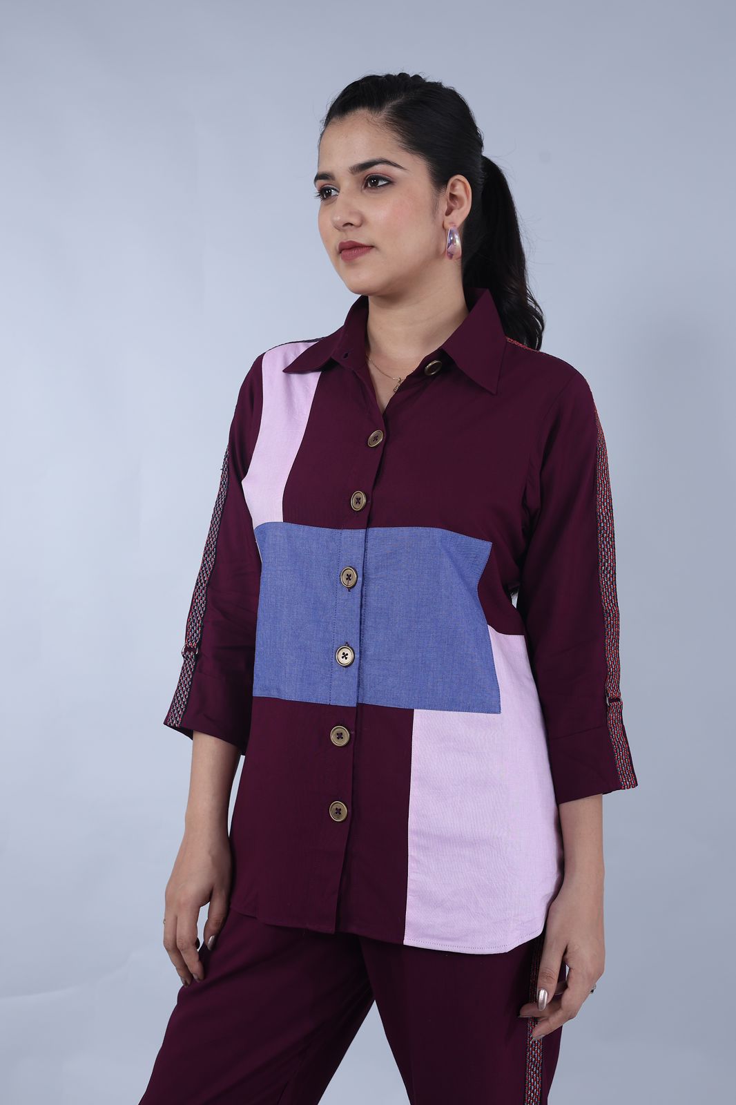 Wine Cotton Coord