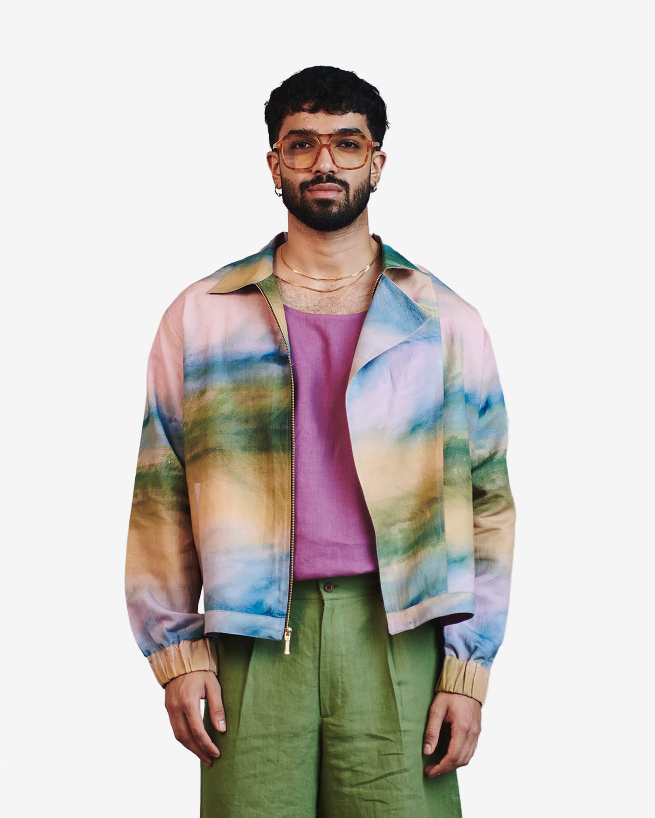 Prism Co-linen Mens Flap Jacket