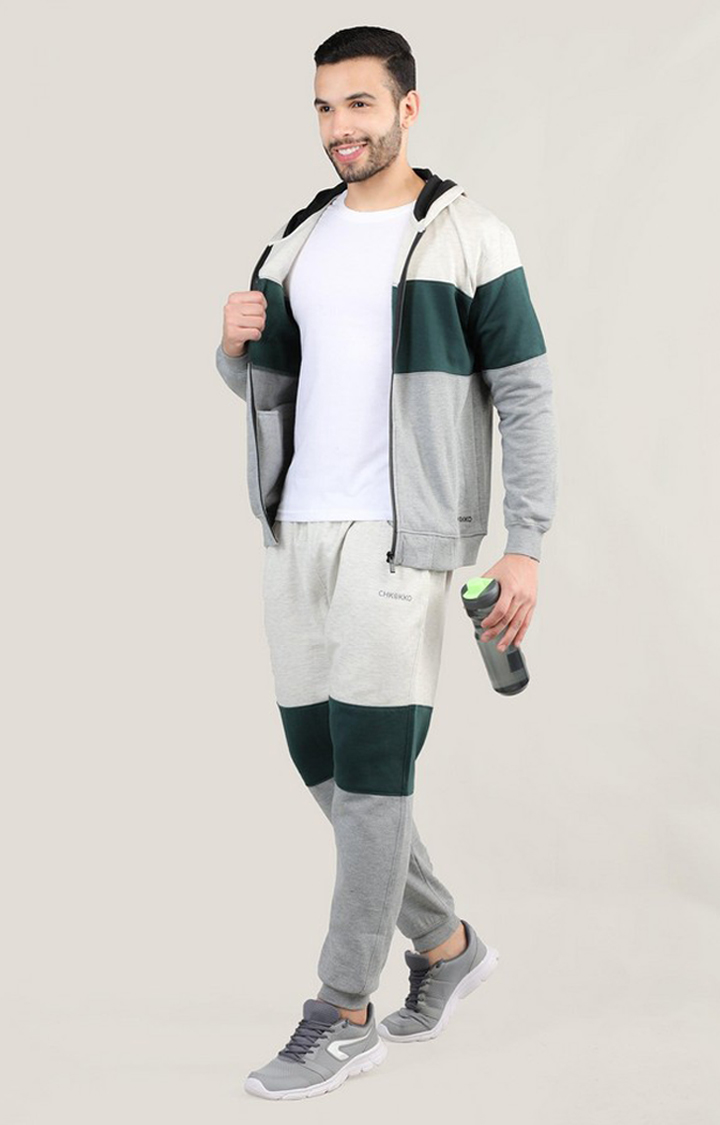 Men's Multicolor Colorblocked Polyester Activewear Jackets