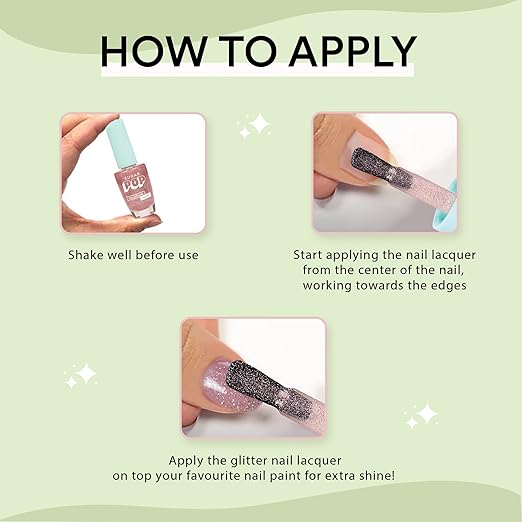 SugarPop Glitter Nail Lacquer 01 Rose Quartz
