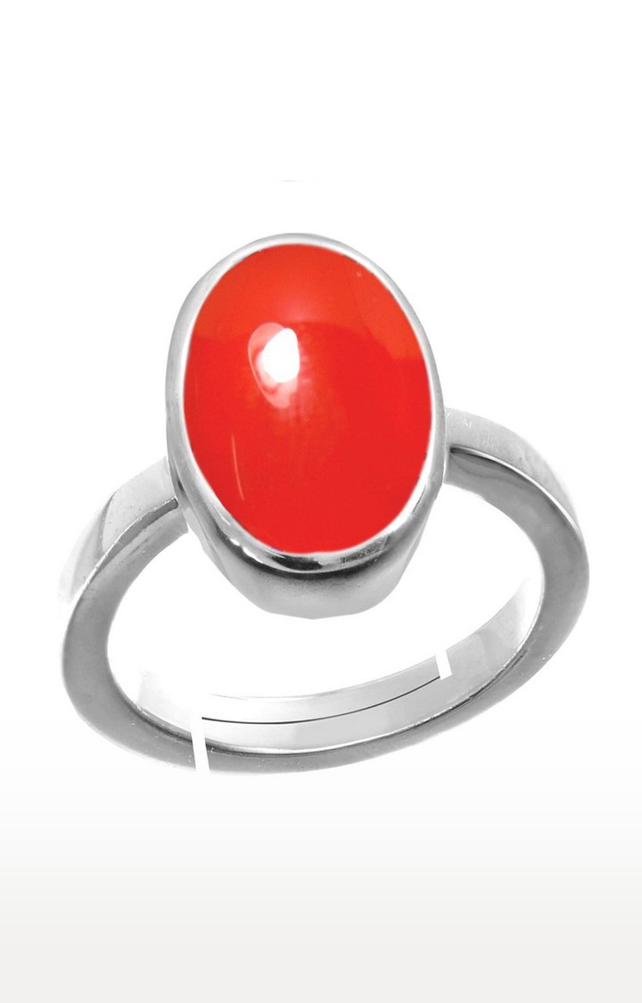 55Carat | Red Silver Plated Carnelian Rings 0