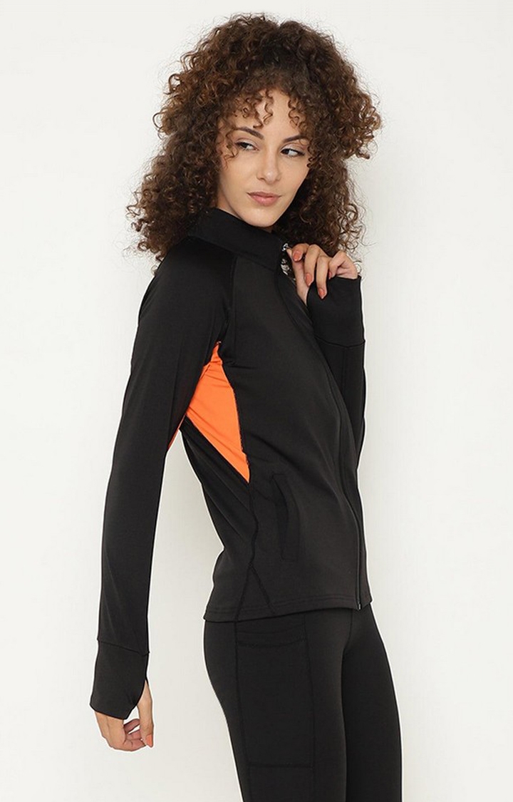 Solid Color Ribbed Yoga Jacket Long Sleeve Zipper Running - Temu