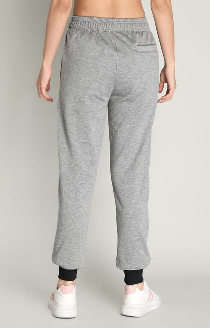 Women's Grey Solid Polyester Activewear Jogger