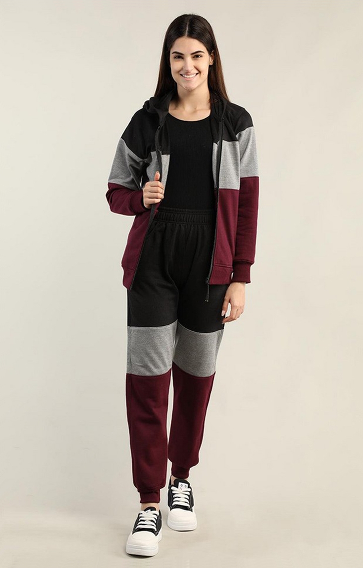 Women's Multicolor Colourblocked Polyester Activewear Jogger