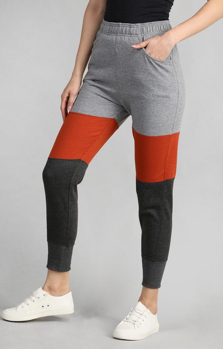 Women's Multicolor Colourblocked Polyester Activewear Jogger