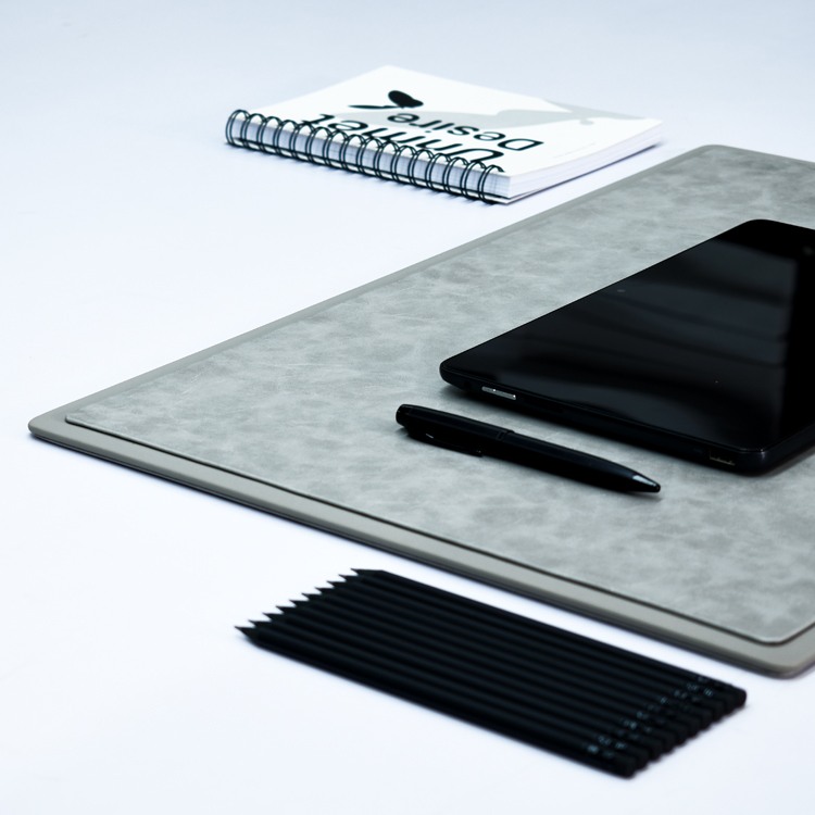22x16 Inches Rigid Desk Blotter | Moderno | Grey