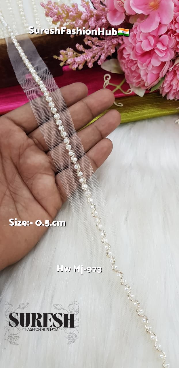 Pearl Handmade Ric Rac Pearl Lace – Mj-973