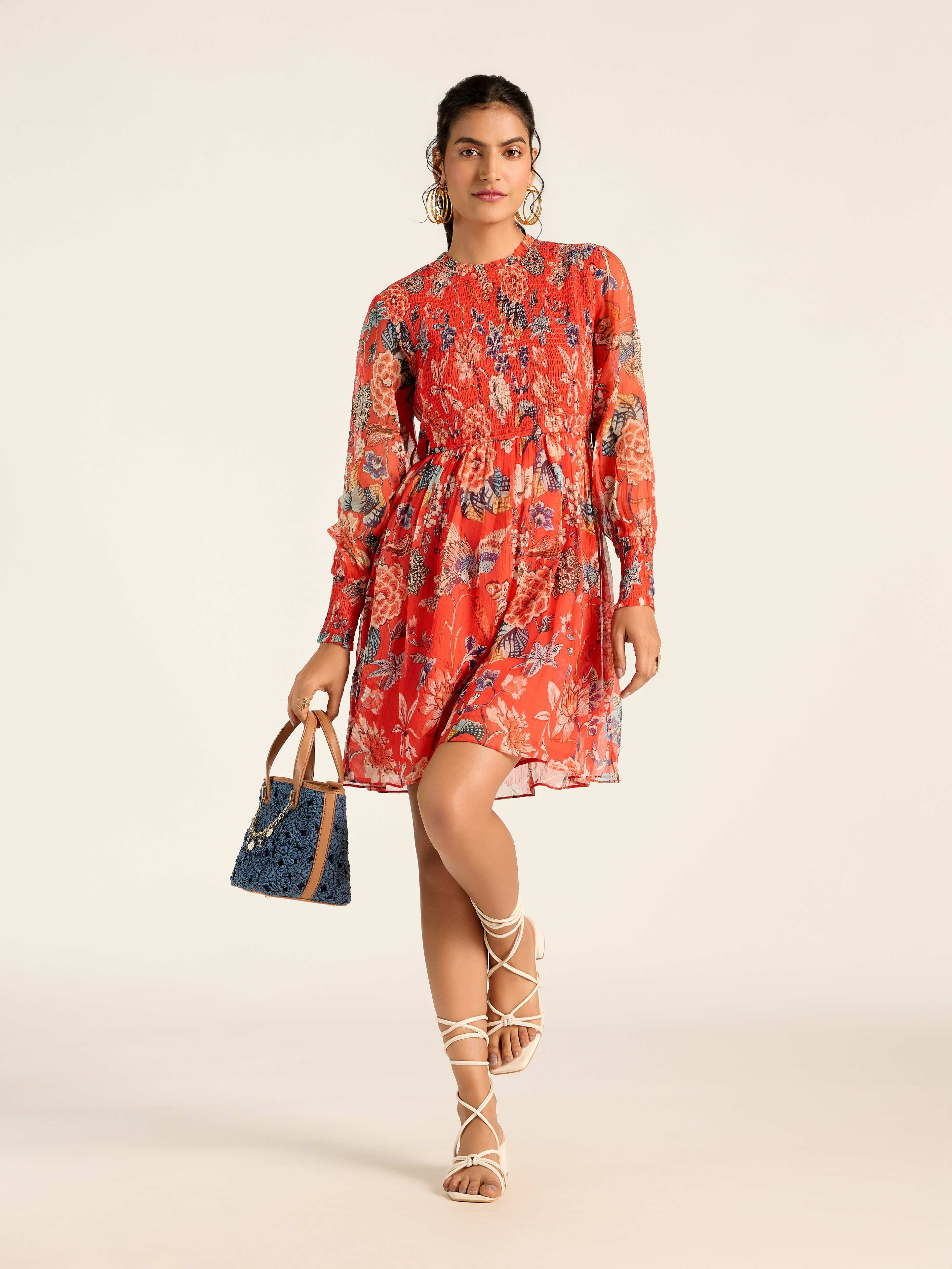 RED MARGO SHORT DRESS