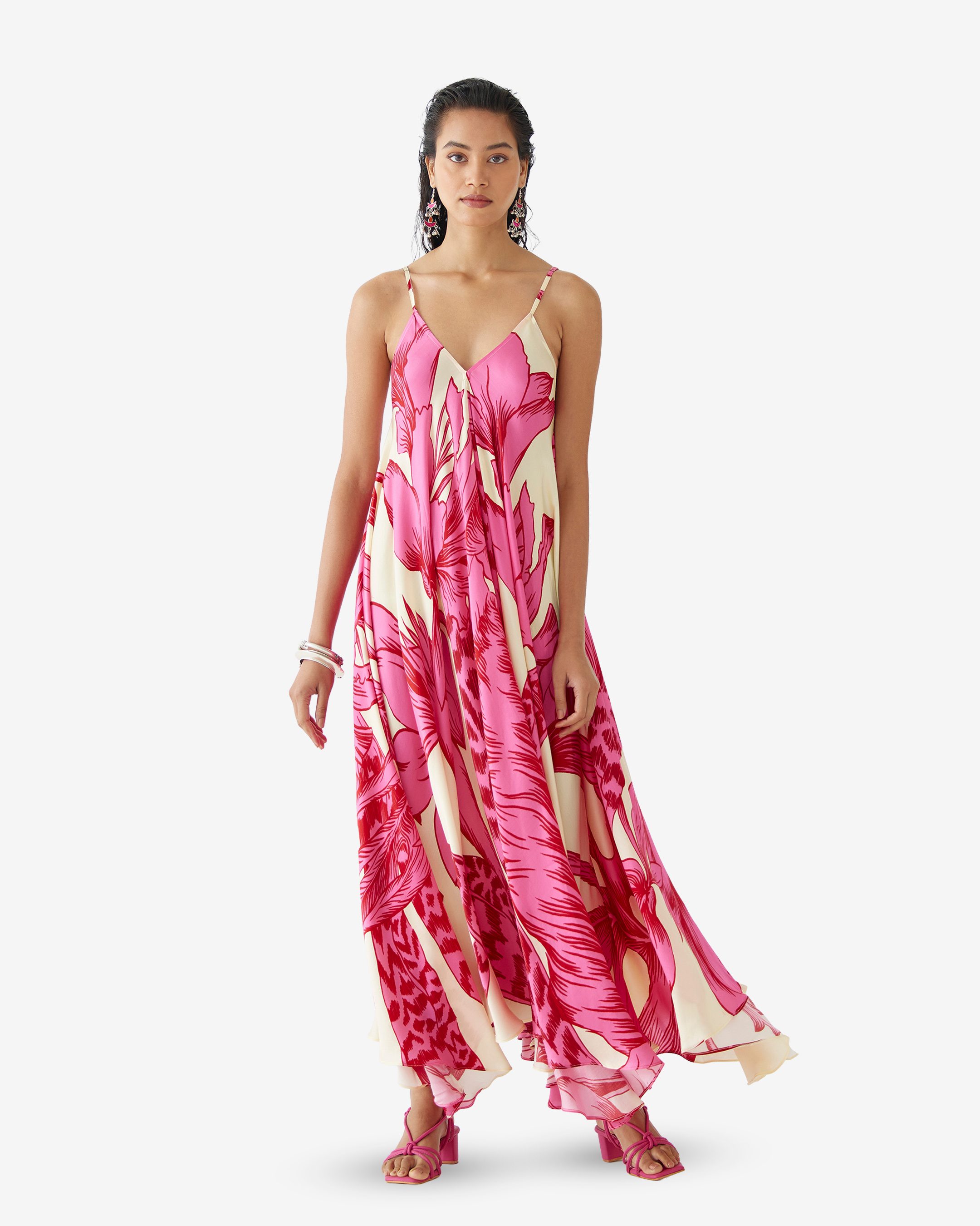 Pink Aphrodite Strappy Dress