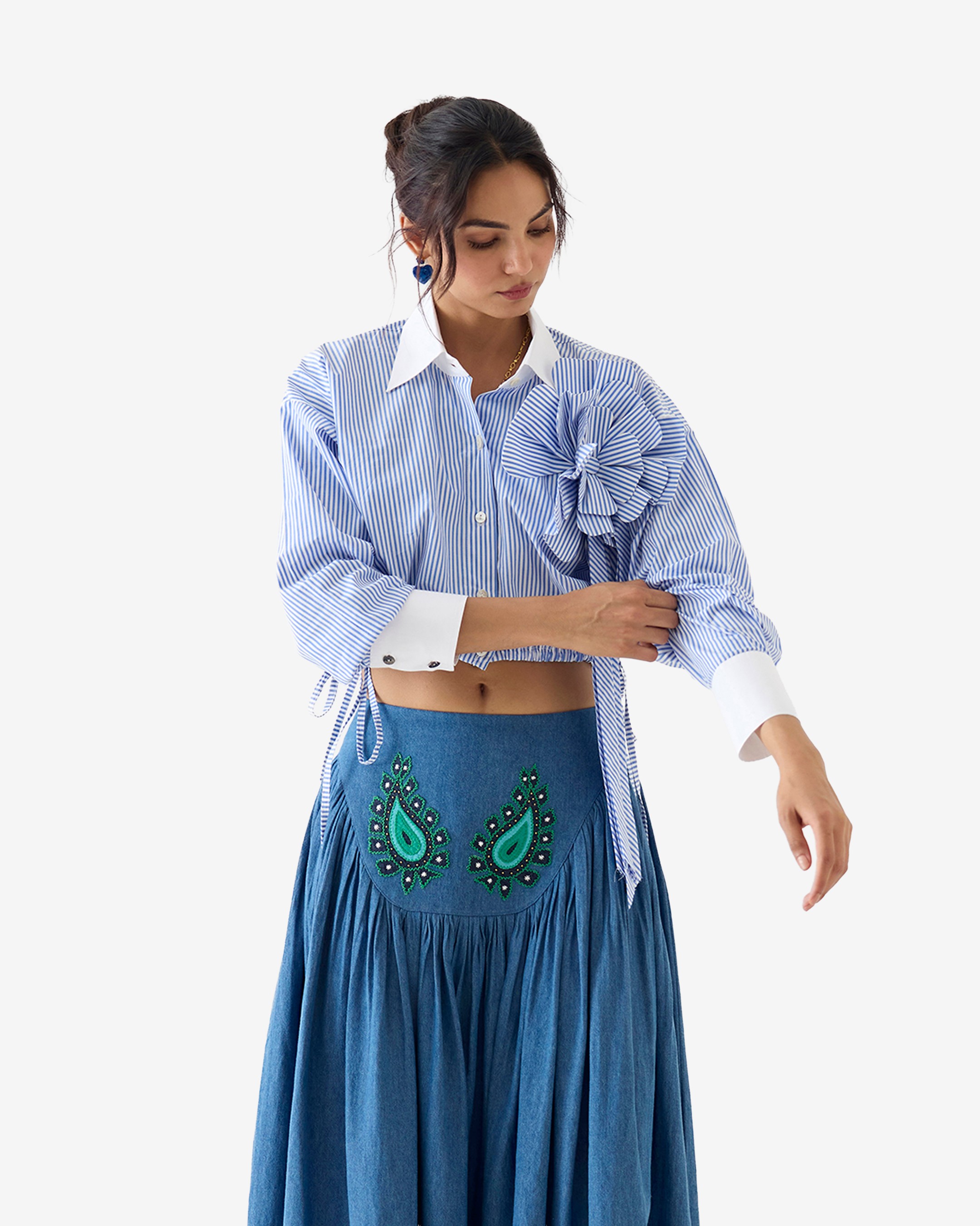 Azure Crop Shirt