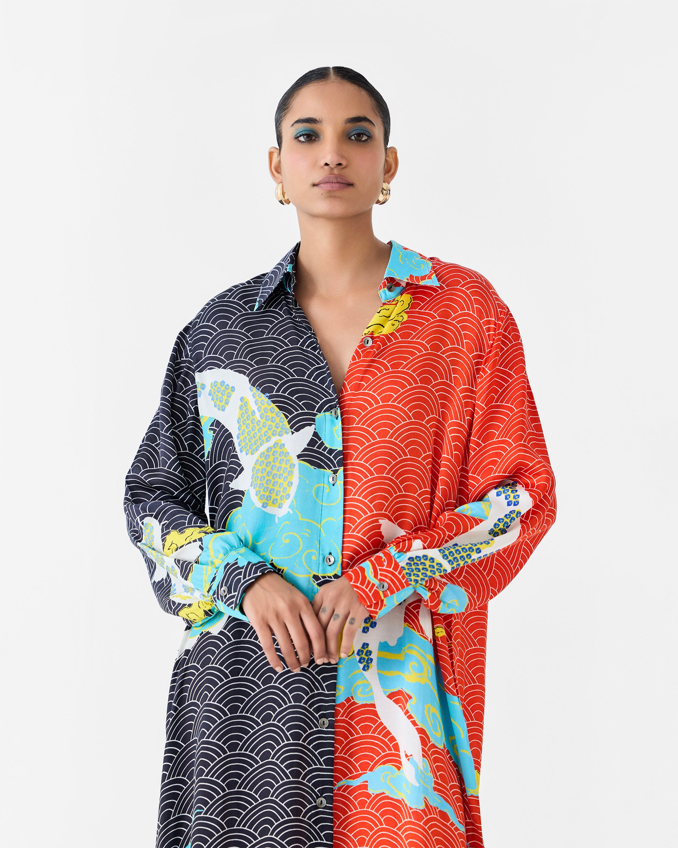 Koi Shirt Dress