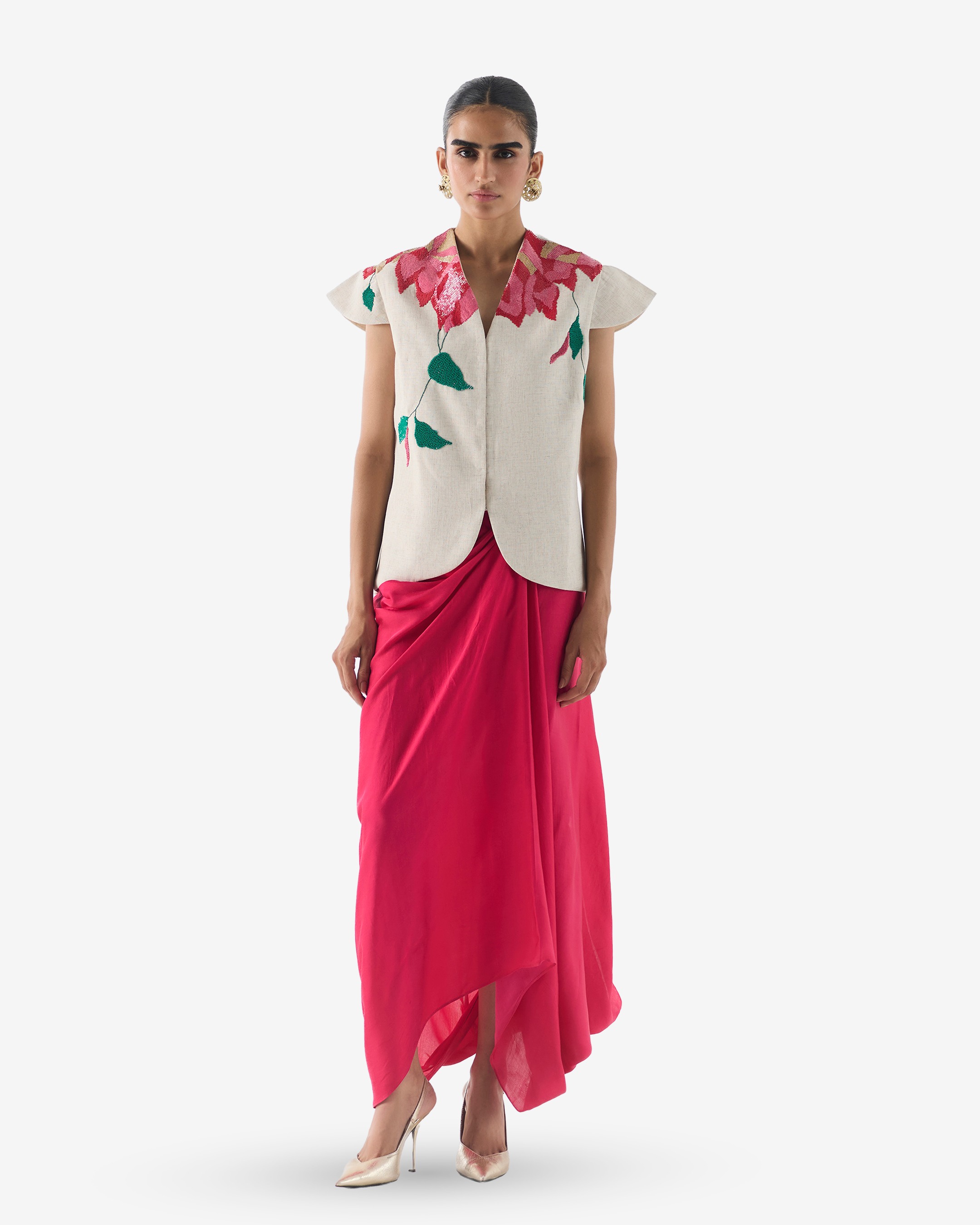 Pink Rose Vest Knot Set