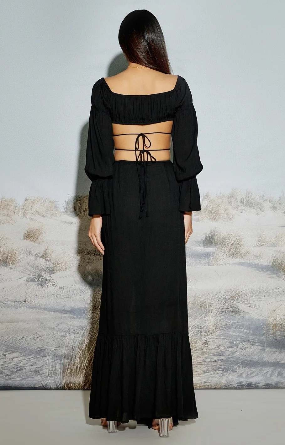 Women's Maxi Skirt with Drawstring Detail