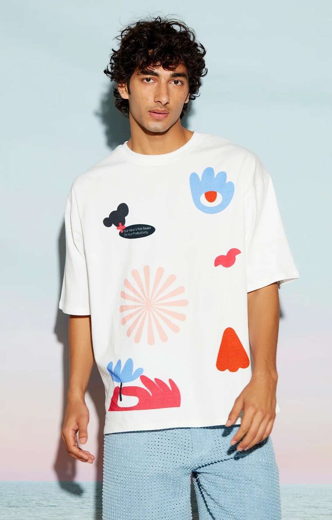Abstract Unisex Oversized T-shirt (Productivity)